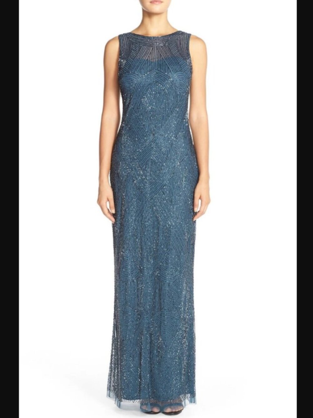 Aidan Mattox 'Riviera' Beaded Gown-Size 2